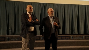 Massimo Mezzetti and Stefano Bonaccini, Pop Up Cinema Medica